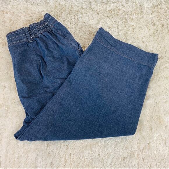 Denim&Co Pants - Denim & Co Denim Capri Chambray Sz Medium